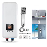 LEEPRA 220V 5500W Mini Tankless Instant Electric Hot Water Heater Set Bathroom Shower
