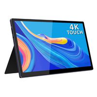 4K USB C Portable Monitor,15.6 Inch 3840×2160 Touchscreen with Dual Type-C/Mini HDMI Port for Laptop PC MAC Raspberry Pi 4 Phone Xbox PS4 Switch