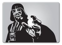 Star Wars Darth Vader v2 for MacBook Laptop Die-Cut Vinyl Decal Sticker (15" MacBook with Backlit Apple Logo, Black)