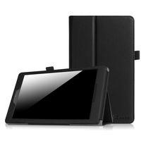 Fintie Folio Case for Fire HD 8 (2015 Model 5th Gen Only) - Slim Fit Premium Vegan Leather Standing Cover with Auto On/Off for Amazon Fire 8" HD Display Tablet (NOT FIT Fire HD 8 2016), Black