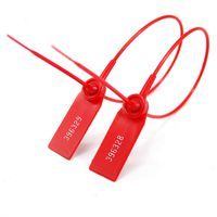 500pcs Red Security Seals Plastic Cable Ties Numberd 370mm Self-Locking Tags Tamper Evident Locking Label