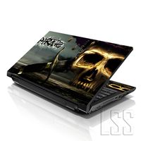 LSS Laptop 17-17.3" Skin Cover with Colorful Pirate Skull Pattern for HP Dell Lenovo Apple Asus Acer Compaq - Fits 16.5" 17" 17.3" 18.4" 19" (2 Wrist Pads Free)