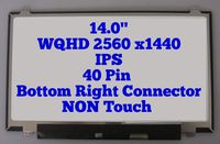 New Replacement 14" WQHD 3K (2560x1440) LCD Screen IPS LED Display VVX14T058J00 (Non Touch) 40 pins Fit Lenovo ThinkPad T460s T460P