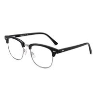 GLINDAR Blue Light Blocking Computer Glasses Retro Semi-rimless Style Reduce Eye Strain Video Game Eyeglasses Men Women Black