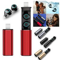 S5 Bluetooth 5.0 Sports Wireless Earphones Wireless Headphones Bluetooth Earphones with Charging Bin (Red)