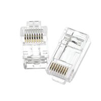 Tegg 20PCS Cat6 PassThrough Unshielded Modular Plug LAN Network RJ45 8P8C Ethernet Cables Connector Internet Adapter Transparent