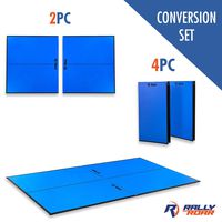 Indoor Table Tennis Conversion Top with Net Set by Rally & Roar - 2 Piece Set, 5/8" - Quick Set Up, Portable Tops, Space Saving Storage, Regulation Tournament Size - Family and Friend Game Room Fun