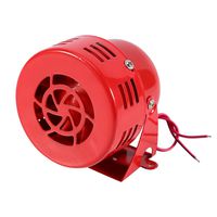 GLOGLOW Horn Loud 12V 110dB Electric Car Truck Motorcycle Driven Brake Motor Air Raid Siren Horn Alarm Loud 50s Red