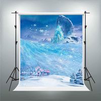 GESEN Frozen Backdrop for Princess 5x7FT Ice Kingdom Crystal Castle Photo Background Children Kids Birthday Party Decoration Banner Photo Studio Props LSGE1608