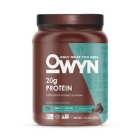 OWYN Only What You Need 100% Vegan Plant-Based Protein Powder, Dark Chocolate, Dairy Free, Gluten Free, Soy Free, Allergy Friendly, Vegetarian, 1.17 lb Tub, 1Count