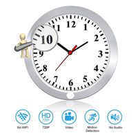 Newwings Hidden Camera Wall Clock Spy Camera Nanny Cam with PIR Motion Detection, Indoor Covert Security Spy Camera for Home and Office, No WiFi Function