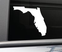 Nashville Decals Florida Vinyl Decal Laptop Car Truck Bumper Window Sticker, 5.5" x 5", White