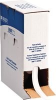 Brady M61C-375-498 BMP61 BMP71 Series CleanLift Repositionable Vinyl Cloth Label Supply, Semi-Gloss Finish, 0.375" Width x 30' Length, White