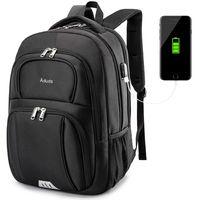 Aduds 15.6inch Laptop Backpack,Water-Resistant Durable Travel Business Computer Backpack with USB Charging Port,College Bookbag,Overnight Weekender Bag Rucksack for men women