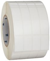 Brady THT-165-498-5 0.8" Width x 1.437" Height, 3.7" Web Width, B-498 Vinyl Cloth, Semi-Gloss Finish White Thermal Transfer Printer Label (5000 per Roll)