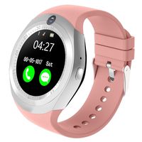 Kids Smart Watch Phone, GPS Tracker Smart Wrist Watch with SOS Anti-Lost Alarm Sim Card Slot Touch Screen Smartwatch for 3-12 Year Old Children Girls Boys Compatible for iOS Android (Pink3)