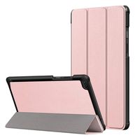 Ugood 2018 Hot Selling Tri-Fold Stand Flip Leather Case Slim Case For Lenovo Tab E8 TB-8304F 8 Tablet (ROSE GOLD)