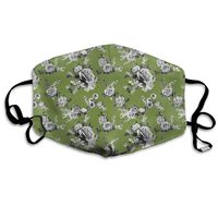 YUIOP White Avocado Flowers Pattern Printed Mask Neutral Mask for Men and Women Polyester Dust-Proof Breathable Mask