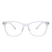 JIM HALO Square Blue Light Blocking Computer Glasses Reduce Eye Strain Anti Glare Clear Lens Video Eyeglasses Men Women Clear