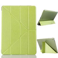 MNtech NEW Protective Leather Slim Folding Stand Painted Case Cover For ipad 9.7Inch 2017 Tablet (Green)