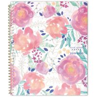 Five Star 2019-2020 Academic Year Weekly & Monthly Planner, Large, 8-1/2" x 11", in Bloom, White Floral (1212A-905A)