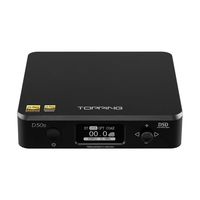 Topping D50s DAC 2 ES9038Q2M 32bit 768kHz DSD512 XMOS XU208 Bluetooth LDAC HiFi Decoder (Black)