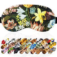 Sleep Mask Masterpieces for Women Children Kids - 100% Soft Cotton - Comfortable Eye Sleeping Mask Night Cover Blindfold for Travel Airplane (Still Life of Flowers, Gift Pack)