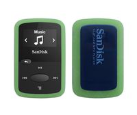 Green Rubber Soft Silicone Skin Cover Case for Sandisk 8GB (SDMX26) Clip Jam MP3 Player