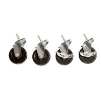 Seville Classics SHE24004 Steel Wire Shelving System Casters, 3" Diameter, Set of 4