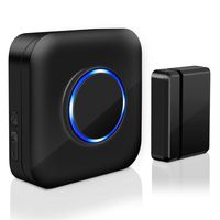 Wireless Door Sensor Chime BITIWEND Alarm Contact Sensor Door Bell for Office/Home/Store,Door Open Chime Window Alarm Operate Range 600ft With 52 Chimes 4 Volume Level,1 Door Sensor+1 Plug-in Receiver