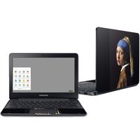 MightySkins Skin for Samsung Chromebook 3 11.6" - Girl with Pearl Earring | Protective, Durable, and Unique Vinyl Decal wrap Cover | Easy to Apply, Remove, and Change Styles | Made in The USA