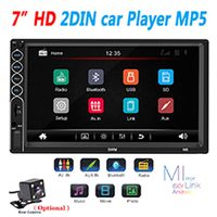 LFJNET 7inch 2 Din Car Radio MP5 Stereo Receiver Auto Radio Car Stereo Audio Radio Mirror Link Support Rear Camera with Camera