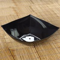 Black Square 32Oz Disposable Serving Bowl - Chambury Plastics