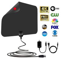85 Miles Range - HD Digital TV Antenna Support 4K 1080P & All TVs with Powerful Detachable Singal Amplifier -13.5ft Longer Coax Cable