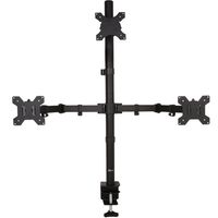 WALI Triple LCD Monitor Desk Mount Fully Adjustable Stand Fits 3 Screens up to 27 inch, 22 lbs. Weight Capacity per Arm (M003), Black