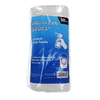 Pro-Clean Basics A21837 Reusable Cotton Shop Towels, 100% Cotton, 10" x 12", White, Pack of 100