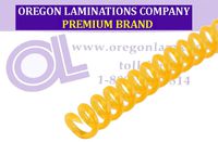 Spiral Binding Coils 6mm (¼ x 36-inch) 4:1 [pk of 100] Neon Amber (PMS 137 C)