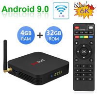 Greatlizard TX6 Android 9.0 Smart TV Box 4GB RAM 32GB ROM Quad Core 4K 6K HD Resolution 2.4G WiFi Set Top TV Box