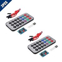 KOOBOOK 2Sets HX1838 NEC Infrared IR Wireless Remote Control Sensor Module IR Receiver Module DIY Kit for arduino
