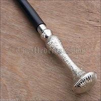 Humaira Nauticals Vintage Style Victorian Cane Wood Walking Stick Vintage Long Brass Nickel Handle