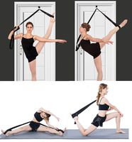Leg Stretcher, Door Flexibility & Stretching Leg Strap - Great for Ballet Cheer Dance Gymnastics or ANY Sport Leg Stretcher Door Flexibility Trainer Premium stretching equipment (black)