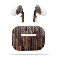 MightySkins Carbon Fiber Skin for Apple Airpods Pro - Black Diamond Plate | Textured Carbon Fiber Finish | Easy to Apply, Remove, and Change Styles | Made in The USA