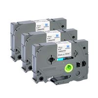 Chiphell P Touch Label Tape, Tze-231 Tape 12mm 0.47 Inch Laminated White Compatible with Brother P-Touch Cube, PTD210, PTH110 and More, 26.2 Feet (8M), 3-Pack