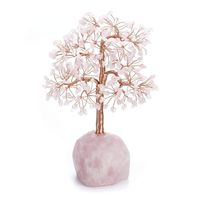 Top Plaza Rose Quartz Reiki Healing Crystals Copper Money Tree Wrapped On Natural Rose Quartz Base Crystal Home Office Desk Tree Decor Feng Shui Luck Figurine Statue 11 Inches