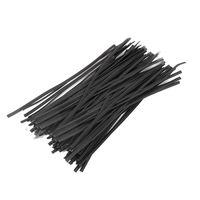 Tangser Plastic Black 6" Twist Ties,Cable Ties,Bag Ties 500 Pcs for Bags, Gardening Tools or Christmas Tree（6 inch, Black）