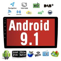 Android 9.1 10.1 Inch Touch Screen 2Din Car Multimedia Radio GPS Navigation in-Dash Car Stereo MP5 Player Autoradio with WiFi Bluetooth USB OBD (2G RAM+16G ROM)