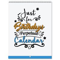 Just for Birthdays Perpetual Calendar - 24-Page, 6" x 8" Closed, Spiral Bound, Birthday Reminder Book
