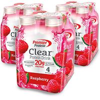 Premier Protein Clear Protein Drink, Raspberry, 16.9 fl oz Bottle, (12 Count)