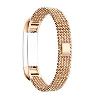 For Fitbit Alta Watch Band, Fitbit Alta HR Bands, Rosa Schleife Fitbit Fitness Watch Band Stainless Steel Smart Watch Adjustable Replacement Bands with Connectors for Fitbit Alta/Alta HR - Rose Gold