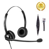 Cisco Headset RJ9 for Office Call Centers Telephone with Noise Canceling Microphone & Volume Mute Control for Cisco IP Phones 6941, 7841, 7942, 7945, 7960, 7961, 7962, 7965, 7970, 8841, 8845, 8945